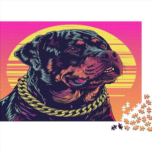 Rottweiler 1000 Teile Puzzle, Puzzles Für Erwachsene, 1000 Teile Puzzlespiel Für Jugendliche & Erwachsene Puzzlespiel Puzzel 1000pcs (75x50cm) von BGACVZLCV