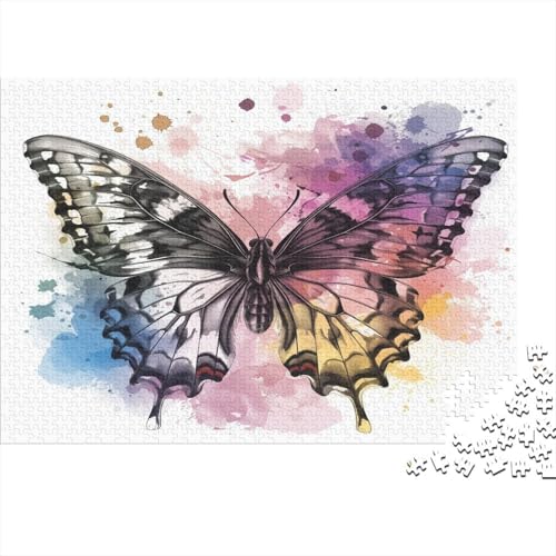 Schmetterling Puzzle 1000 Teile,Puzzle Für Erwachsene, Impossible Puzzle, GesKükenlichkeitsspiel Für Die Ganze Familie,Puzzle Farbenfrohes,Puzzle-Geschenk,RaumdekoRatteion Puzzel 1000pcs (75x50cm) von BGACVZLCV