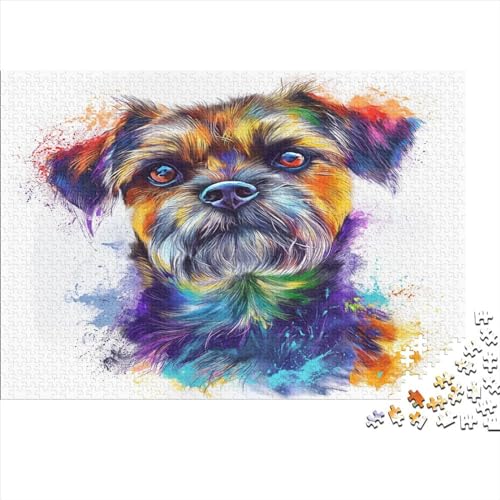 Yorkshire Terrier Puzzlespiel 1000 Teile Puzzle Für Erwachsene Und Kinder Ab 14 Jahren, Puzzle-Motiv Erwachsenen Puzzlespiel Puzzel 1000pcs (75x50cm) von BGACVZLCV