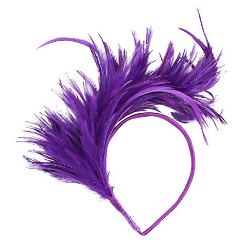 BGFIPAJG Bunt Feder Stirnband Fascinator Stirnbänder Cosplay Haarband Karneval Party Kopfschmuck Regenbogen Feder Haarreif Feder Kopfbedeckung Kostüm rainbow headband von BGFIPAJG