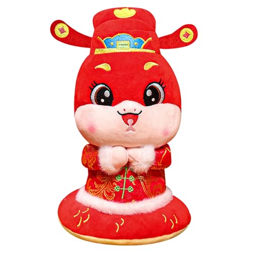 BGNXHYB Schlangen-Plüschtier, 2025-Jahr Chinesische Glücksschlangen-Plüschpuppen, Plüsch-Schlangenpuppe, Stofftiere, Weihnachtsspielzeug Kinder, 25CM von BGNXHYB