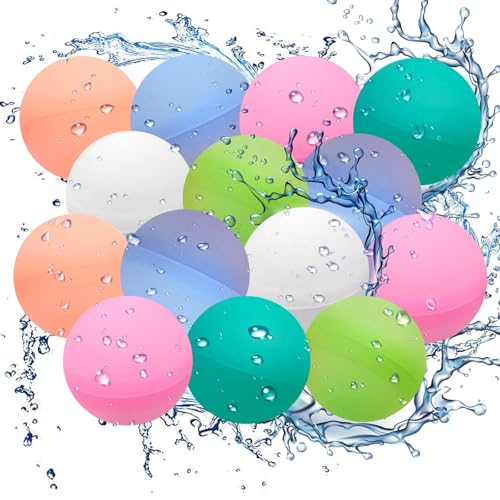 18 Stück Wasserbomben Wiederverwendbar, Schnell Befüllbare Silikon Wasserball für Kinder Erwachsene, Reusable Water Balloon Sommerspaß-Wasserspielzeug Wasserbomben für Party, Wasserpark, Familienspiel von BGTLJKD