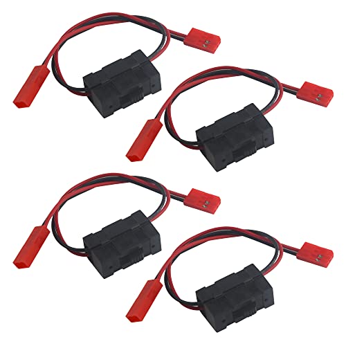 BGTXINGI 4 Pack On Off Power Switches Battery Receiver Switches with JST Connector Plug for RC Car Crawler Truck Airplane(Red) von BGTXINGI