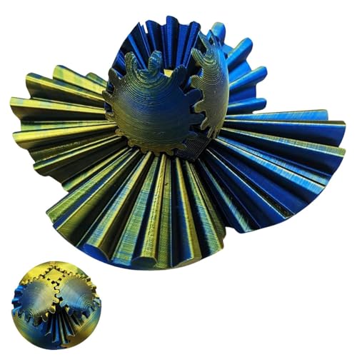 Gear Ball 3D-Gedruckter Gear Ball Spin Ball ODER Würfel-Zappelspielzeug – Gear Ball-Zappelspielzeug, Zappelspielzeug zur Stress- und Angstlinderung, Schreibtischspielzeug (D) von BHANAY