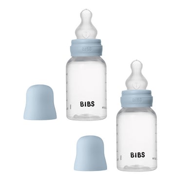 BIBS® Babyflasche 2x 150 ml Silikon in babyblau von BIBS®