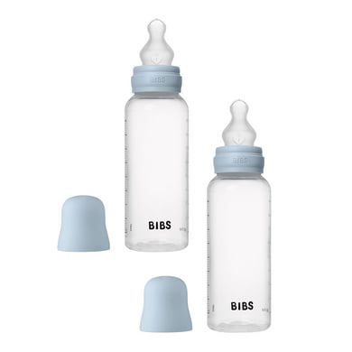 BIBS® Babyflasche 2x 270 ml Silikon in babyblau von BIBS®