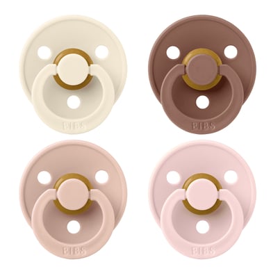 BIBS® Schnuller Colour 4 Stk. 0-6 Monate in Ivory, Blush, Woodchuck, Blossom von BIBS®