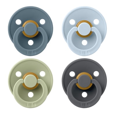 BIBS® Schnuller Colour 4 Stk. 6-18 Monate in Petrol, Sage, Baby Blue, Iron von BIBS®