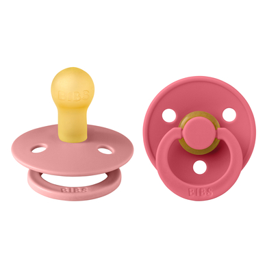 BIBS® Schnuller Colour Dusty Pink/Coral 0-6 Monate, 2 Stk. von BIBS®