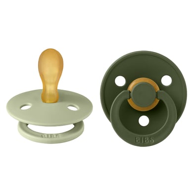 BIBS® Schnuller Colour Symmetrischer Sauger Sage & Hunter Green 6-18 Monate, 2 Stk. von BIBS®