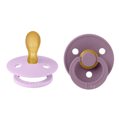BIBS® Schnuller Colour Symmetrischer Sauger Violet Sky/Mauve 6-18 Monate, 2 Stk. von BIBS®