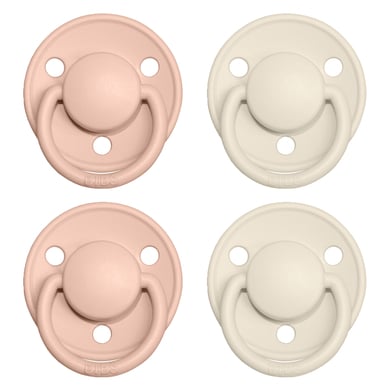 BIBS® Schnuller De Lux Ivory / Blush 0-36 Monate, 4 Stk. von BIBS®