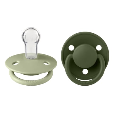 BIBS® Schnuller De Lux Sage/Hunter Green 0-36 Monate, 2 Stk. von BIBS®