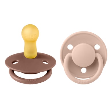 BIBS® Schnuller De Lux Woodchuck/Blush ab 6 Monaten, 2 Stk. von BIBS®