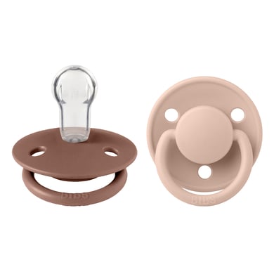 BIBS® Schnuller De Lux Woodchuck / Blush 0-36 Monate, 2 Stk. von BIBS®