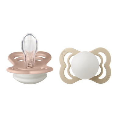 BIBS® Schnuller Supreme Blush und Vanilla Glow Silikon 0-6 Monate, 2 Stk. von BIBS®