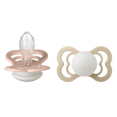 BIBS® Schnuller Supreme Blush und Vanilla Glow Silikon 6-18 Monate, 2 Stk. von BIBS®