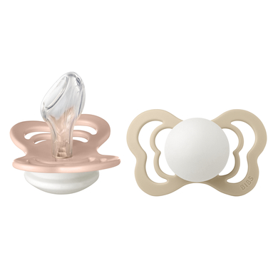 BIBS® Schnuller Couture Blush und Vanilla Glow Silikon 6-36 Monate, 2 Stk. von BIBS®