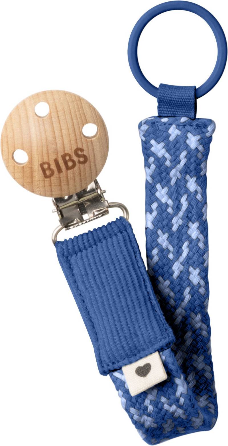 BIBS Braid Schnullerhalter, Cornflower/Dusty Blue von BIBS