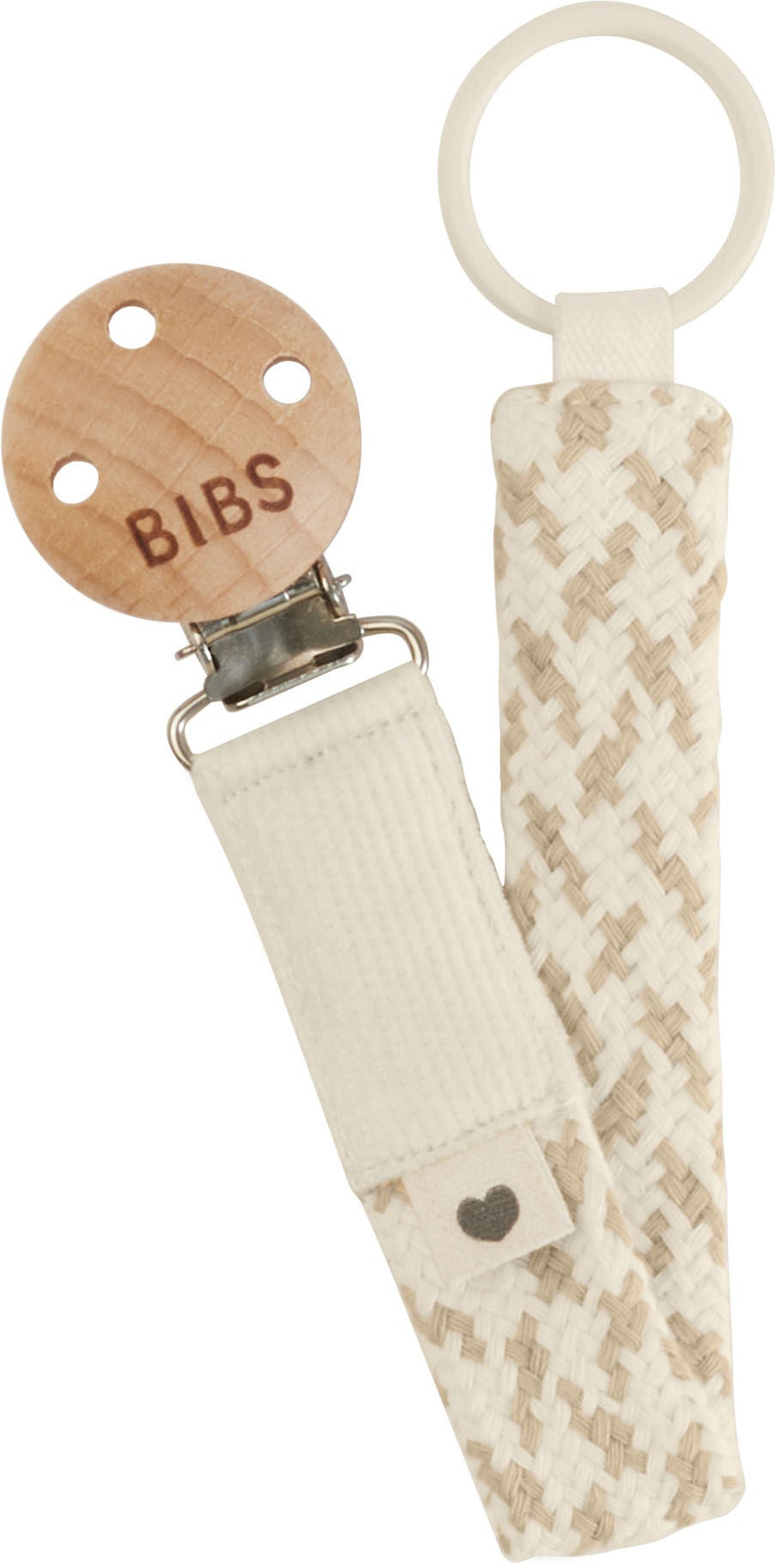 BIBS Braid Schnullerhalter, Ivory/Vanilla von BIBS