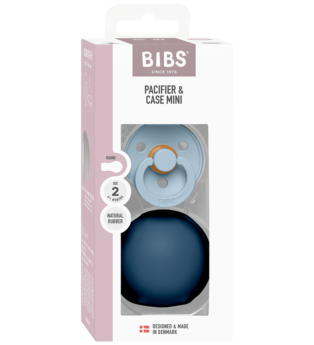 BIBS Colour Schnuller/Schnullerbox - Gr. 2 - Rund - Baby Blue/St - BIBS - 6-18 mt - Schnuller BIBS Colour Schnuller/Schnullerbox - Gr. 2 - Rund - Baby Blue/St - BIBS - 6-18 mt - Schnuller von BIBS