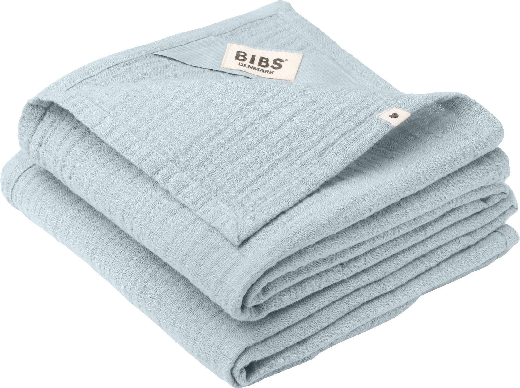 BIBS Cuddle Swaddle Musselintuch, Baby Blue von BIBS