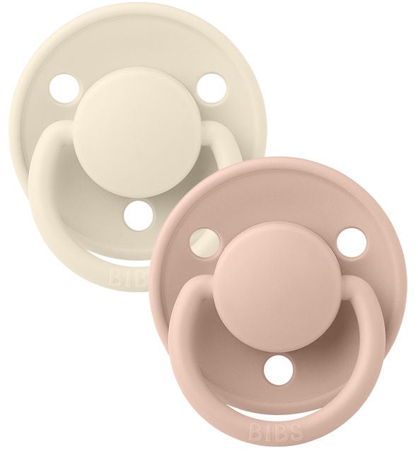 BIBS Schnuller De Lux 2er-Pack Silicone, Ivory/Blush von BIBS