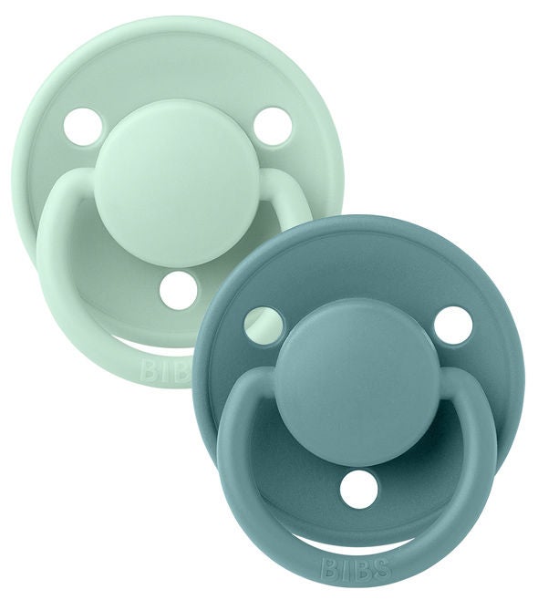 BIBS Schnuller De Lux 2er-Pack Silicone, Nordic Mint/Island Sea von BIBS