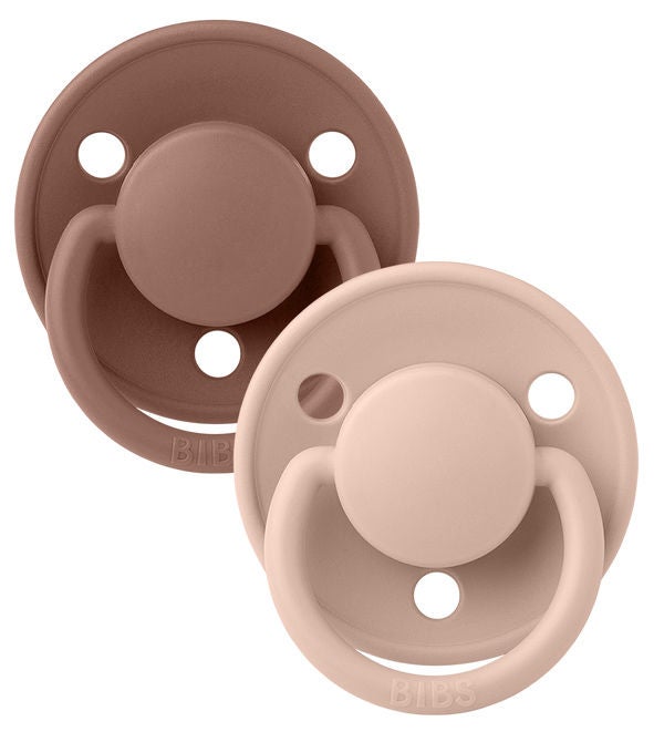 BIBS Schnuller De Lux 2er-Pack Silicone, Woodchuck/Blush von BIBS