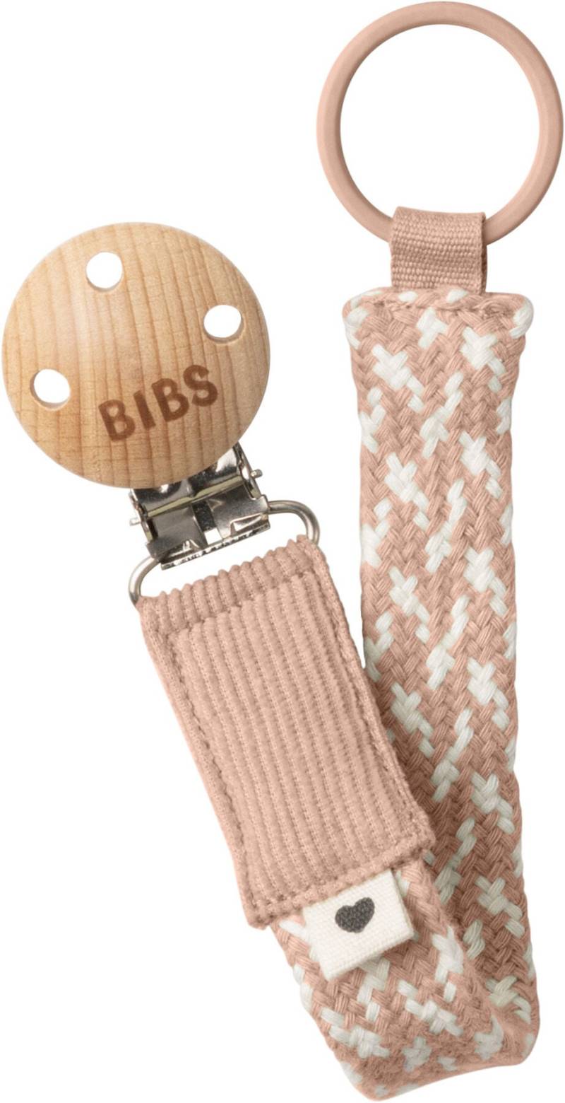 BIBS Schnullerhalter Pacifier Braid, Blush/Ivory von BIBS