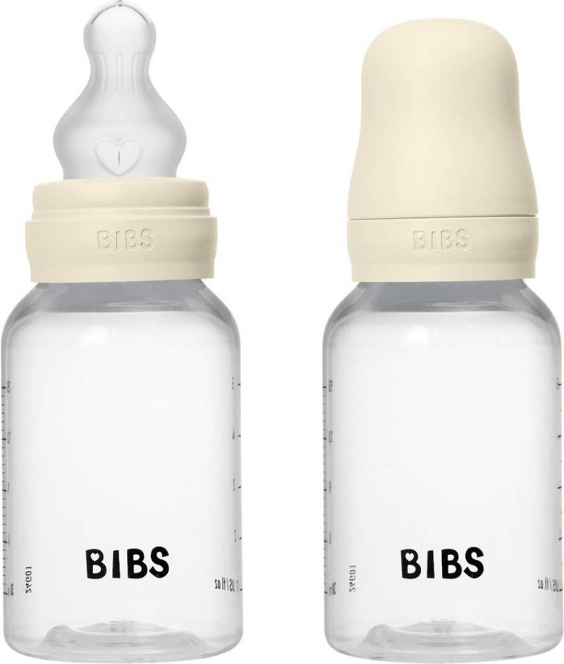 BIBS Slow Flow Fläschchen Silicone 2er-Pack 150 ml, Ivory von BIBS