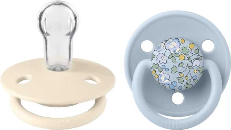 BIBS x Liberty De Lux Schnuller 2er-Pack Silikon Onesize, Eloise/Baby Blue Mix von BIBS