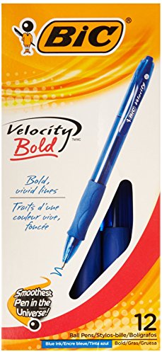 BIC Velocity Druckkugelschreiber, blau Tinte, 1,6 mm, Bold, Dutzend von BIC