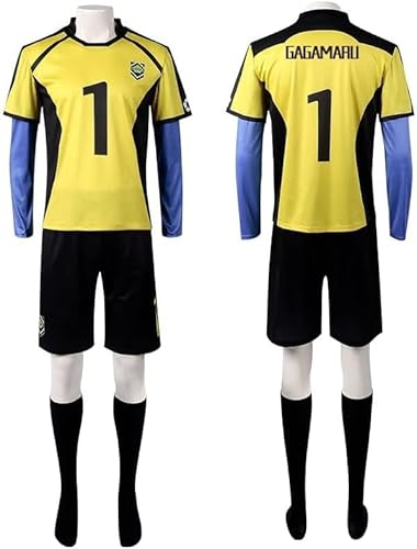 BIEGMAI Blue Lock Cosplay-Kostüm Chigiri Hyoma/Seishiro Nagi Anime, Rollenspiel, Cosplay, Halloween-Outfit, Rollenspiel, Fußball, Fußball, Trainingsuniform (Typ2, XS) von BIEGMAI