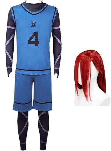 BIEGMAI Blue Lock Cosplay-Kostüm Chigiri Hyoma/Seishiro Nagi Anime, Rollenspiel, Cosplay, Halloween-Outfit, Rollenspiel, Fußball, Fußball, Trainingsuniform (Typ4, XS) von BIEGMAI