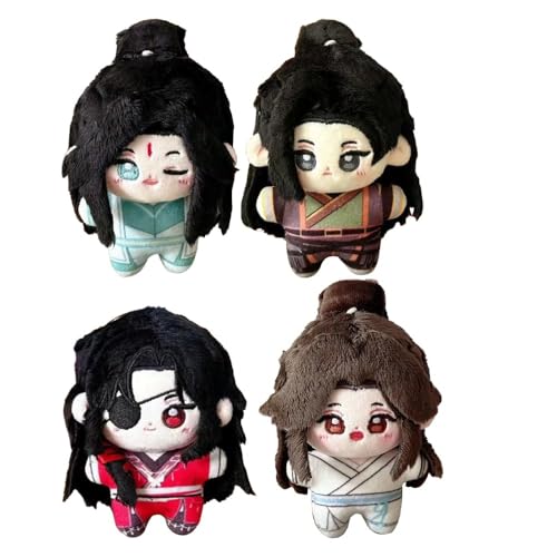 Tian Guan Ci Fu Plüsch Xie Lian x Hua Cheng Figur weich gefüllte Anhänger Schlüsselanhänger Tasche Sofa Schlafzimmer Zuhause Schlüsselanhänger Dekorationen Sammlerstücke Geschenke (4 Stück, Typ 7) von BIEGMAI