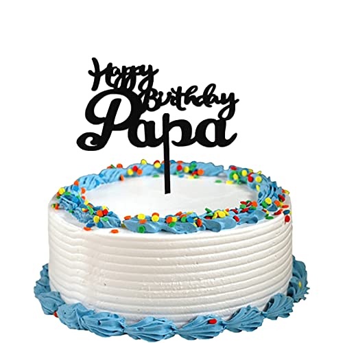 BIEUFBJI Papa Geburtstag Kuchen Topper Acryl Kuchen Dekorationen Kuchen Essen Dekoration Papa Kuchen Topper für Geburtstag Party Dekorationen Vatertag Supplies Dekorationen von BIEUFBJI