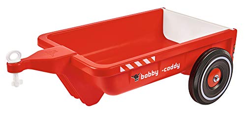 BIG-Bobby-Caddy Anhänger für drinnen und draußen, für das BIG-Bobby-Car, Ladevolumen: 8 Liter, für Kinder ab 1 Jahr, Rot von BIG Spielwarenfabrik