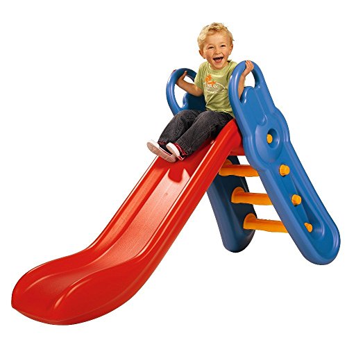 BIG - Fun-Slide - 152cm lange Rutschbahn, Nutzung für den Hausgebrauch, rot-blaue Rutsche für drinnen und draußen, für Kinder ab 3 Jahren von BIG Spielwarenfabrik