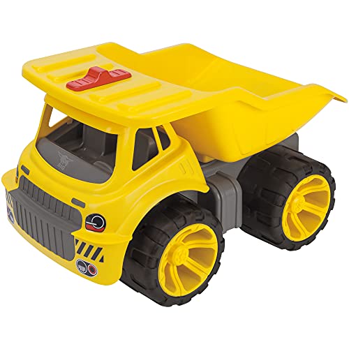 BIG - Power-Worker Maxi Truck - Kinderfahrzeug, geeignet als Sandspielzeug und für das Kinderzimmer, Kippfahrzeug mit Ladevolumen von 4,2 Liter, für Kinder ab 2 Jahren, Gelb von BIG Spielwarenfabrik