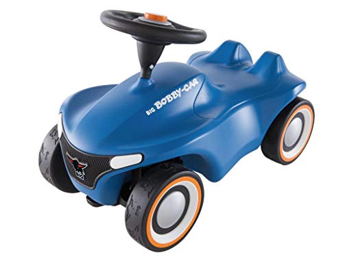 BIG-Bobby-Car-Neo Blau - Rutschfahrzeug für drinnen und draußen, Kinderfahrzeug mit Flüsterreifen im modernen Design, für Kinder ab 1 Jahr von BIG Spielwarenfabrik