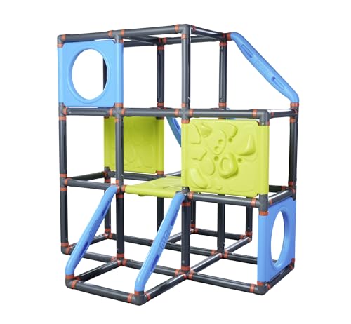 Big Kraxxl The Frame Kletterturm - Klettergerüst Outdoor für Kinder von 3-7 Jahre (bis max. 100 kg) - Spielturm zum Klettern & Bouldern mit einfachen Griffen, 140 x 140 x 140 cm von BIG Spielwarenfabrik