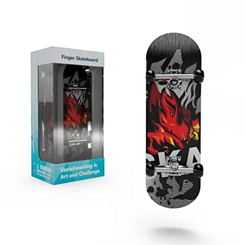 BIGH Professionelles Fingerboard aus Natürlichem Ahornholz - Finger-Skateboard - Kleines Finger-Skate - Farbe: Fire von BIGH