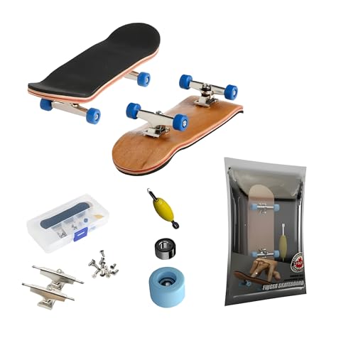 BIGH Fingerboard aus Natürlichem Ahornholz - Professionelles Fingerboard - Finger Skateboard - Fingerboard Spielzeug - Fingers Skate - Hand Skateboard - Farbe: Holz von BIGH