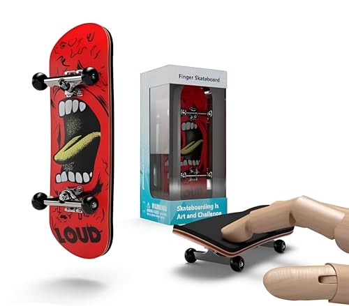 BIGH Professionelles Fingerboard aus Natürlichem Ahornholz - Finger-Skateboard - Kleines Finger-Skate - Farbe: Loud von BIGH