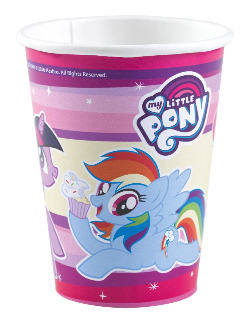 8 My Little Pony  Pappbecher 250 ml von BIGIEMME SRL