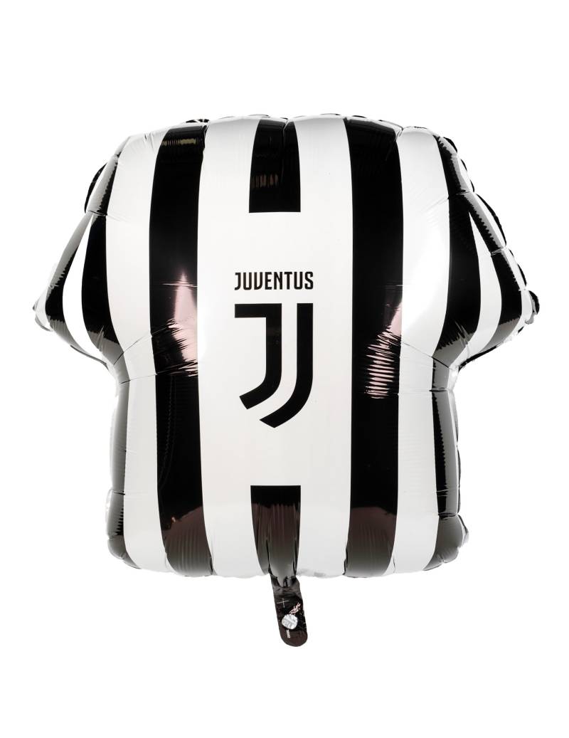 Juventus-Aluballon Luftballon Dekoration schwarz-weiss 60cm von BIGIEMME SRL