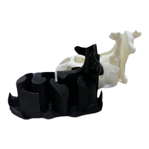 BIGUD 3D-gedruckte Kuh, 3D-gedrucktes Kuhspielzeug,Kuhfiguren und Statuen - Niedliche Kuhdekorationen, abnehmbares Kuhstressspielzeug, 3D-gedruckte Kuhminiaturen für den Arbeitsplatz von BIGUD