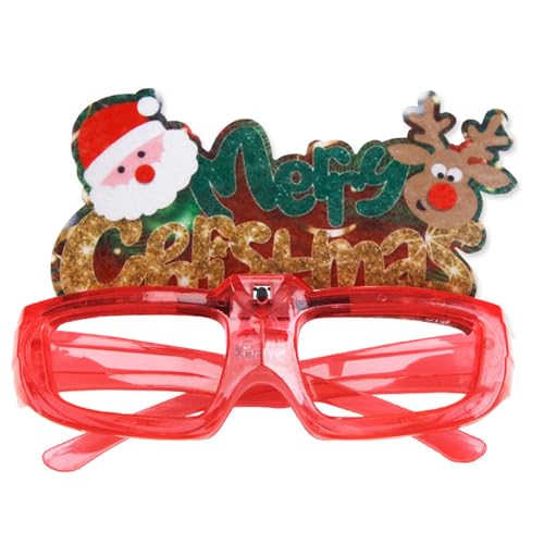 BIGULA Brille für Weihnachten, Neujahr, Karneval, Erwachsene, Teenager, Kinder, Weihnachtsgeschenke, Weihnachtsfeier, Fotografieren von BIGULA