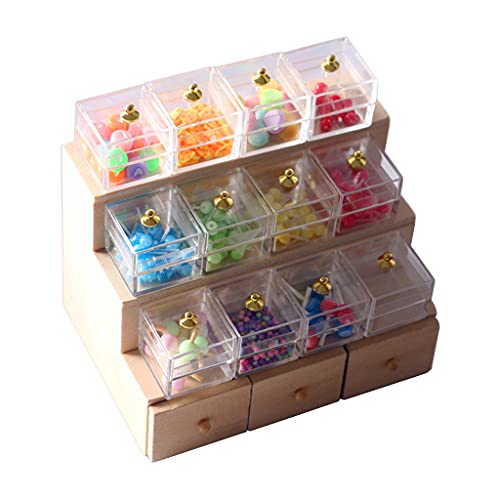 BIGULA Miniatur Supermarkt Präsentationsständer/Süßigkeitsbehälter Spielhausschrank Zubehör von BIGULA